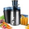 1000W Electric Juicer Machine, 65mm Extra Wide Feed Chute for Fruits, Vegetables & Citrus, 2-Speed Centrifugal Juice Extractor, 500ML Capacity