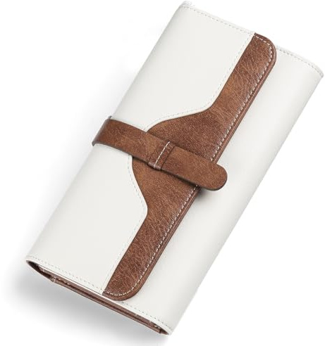 SENDEFN Portafoglio Donna Grande Blocco RFID Portafogli Donna Porta Tessere di Grande Capacità per Carte di Credito con Scomparti a Zip