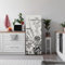 Alwayspon 56x163cm Self-Adhesive Black and White Vinyl Fridge Wrap, Peel and Stick Fridge Stickers Covers Skins, Removable Refrigerator Mural Decal for Kitchen Home Decor