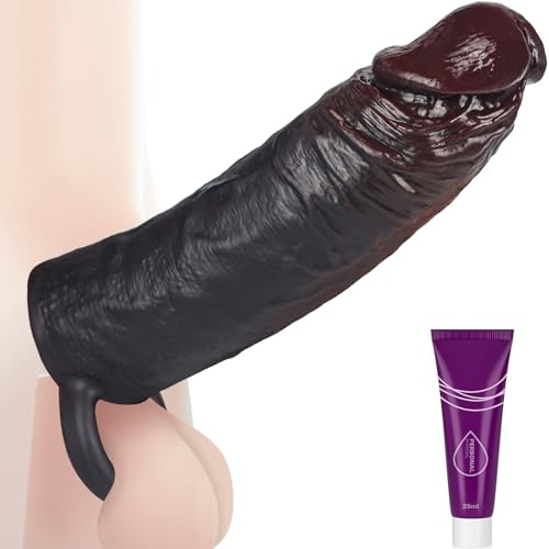 Penishülle Realistische Sexspielzeug für Männer und Paare Penisverlängerung Penisvergrößerung Zeitverlängerung Verbessert Ausdauer Extrem Penis Sleeve Penismanschette mit rutschfester Premium Struktur