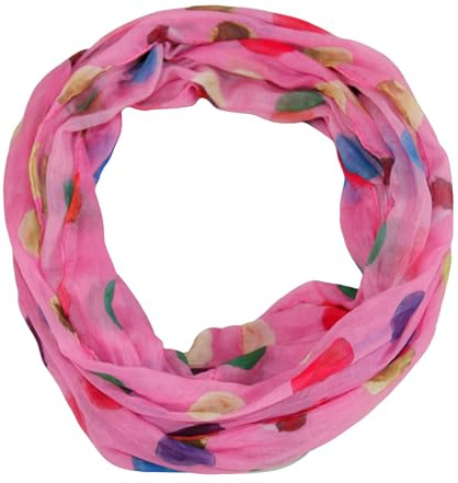 beybey® Damen Seide Loop Schal in herrlichen Farben und ein Batik Punkte Loopschal zum Verlieben Seidenschal