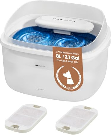 Gardner Pet 8L Automatic Pet Water Fountain, White