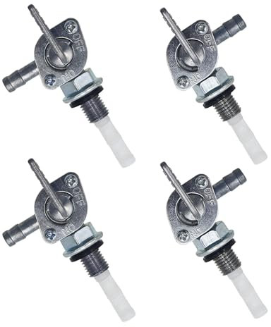 BEELUKY 4 Pezzi Rubinetto Benzina Moto,6mm Rubinetto Benzina Universale per Moto ATV Terrain Vehicle