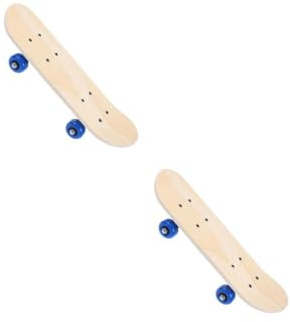 Yardwe 2 Stück DIY Skateboard Deck Ahornholz Unlackiertes Skateboard Deck für Doppelseitiges Lagig für Kunstprojekte und Heimdekoration