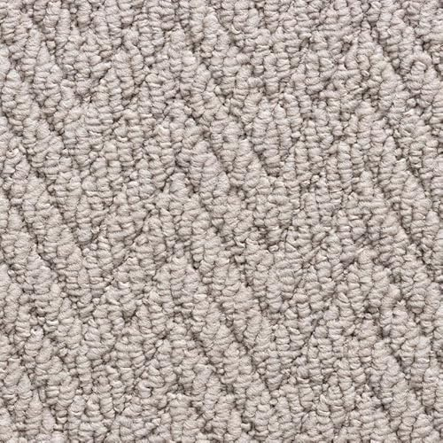 Tuda Carpets | Havana Herringbone 6mm Pile Budget Carpet with Felt Backing, 8.4mm Total Height | Greige (5123) - 4m x 1.5m (13ft1 x 4ft11)