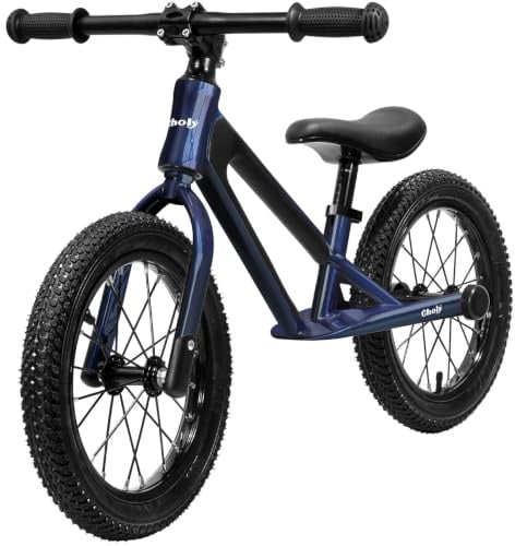 CHOLY 14 Zoll Laufrad für Kinder von 3-6 Jahren, Pedalfreies Kinderfahrrad | verstellbarem Sitz, Luftreifen und Rahmen aus Magnesiumlegierung, leichtes Trainingsfahrrad für Kinder