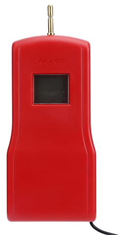 Haofy Elektrozaun-Spannungsprüfer, 15 KV, LCD-Display mit 200–15.000 V Bereich, Digitales Voltmeter für Bauernhof, Garten, Viehfarm, Außenbereich (Rot)