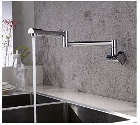 Robinets de cuisine muraux en laiton Robinets de remplissage de pot Pivotant Pliant Rétractable Rotatif Stretch Bassin Robinet Évier Robinet