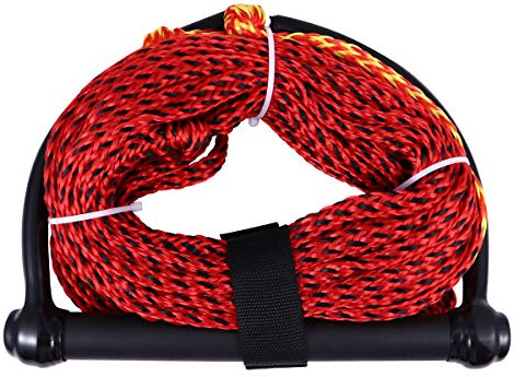 PAMINGONO Corde de Wakeboard Noire en Nylon 1-Section Résistance à L'humidité UV pour Bateau et Ski Nautique en Slalom Couleur Aléatoire