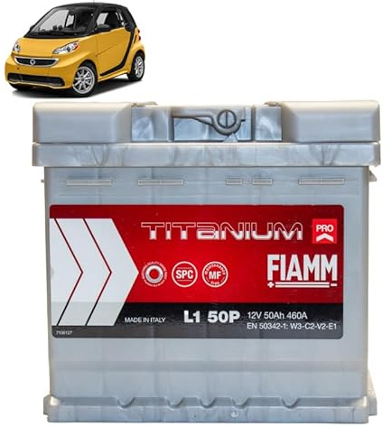 Batteria 50Ah N compatibile con Smart Fortwo cabrio 2004-2007