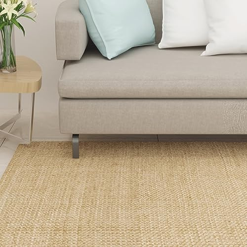 GeenYuu Sisalteppich für Kratzbaum 80x100 cm, 100% Sisal mit rutschfester Latex-Rückseite, vielseitig als Katzenmöbel Zubehör, Kratzbrett Ersatzteil, Schutz für Katzenbett und Klettern