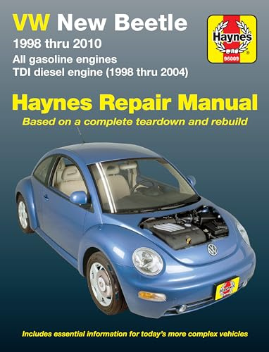 Vw New Beetle Automotive Repair Manual: 1998 Thru 2010, All Gasoline Engines Tdi Diesel Engine 1998 Thur 2004