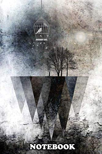 Notebook: Title Trees Over Magic Mountains I This World Is Upsi , Journal for Writing, College Ruled Size 6 x 9, 110 Pages