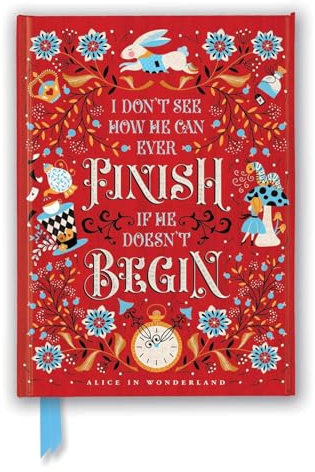 Jenny Zemanek - Alice in Wonderland Notebook (Flame Tree Notebooks): Unser hochwertiges, liniertes Blankbook mit festem, künstlerisch geprägtem ... Notizbuch DIN A 5 mit Magnetverschluss)