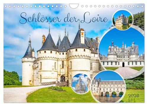 Schlösser der Loire (Wandkalender 2026 DIN A4 quer), CALVENDO Monatskalender: Juwelen der Renaissance - Frankreichs prachtvolle Bauwerke. (CALVENDO Orte)
