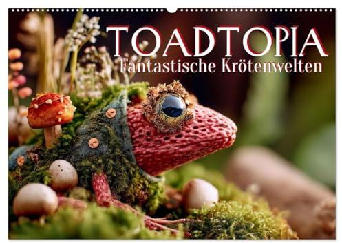Toadtopia. Fantastische Krötenwelten (Wandkalender 2026 DIN A2 quer), CALVENDO Monatskalender: So detailreich kann nur KI träumen - Lassen Sie sich ... magischen Welt der Kröten. (CALVENDO Kunst)