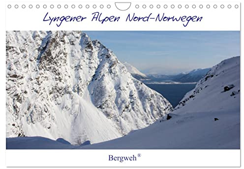 Lyngener Alpen Nord-Norwegen (Wandkalender 2026 DIN A4 quer), CALVENDO Monatskalender: Die Lyngener Alpen im norwegischen Winter (CALVENDO Natur)