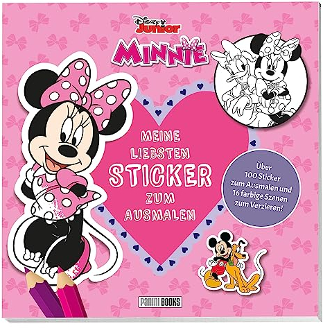 Disney Minnie: Meine liebsten Sticker zum Ausmalen: Über 100 Sticker zum Ausmalen und 16 farbige Szenen zum Verzieren!