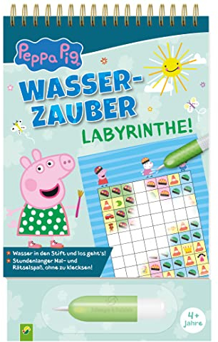 Peppa Pig Wasserzauber | Labyrinthe. Einfach mit Wasser malen!: Mal- und Rätselbuch mit Wassertankstift für Kinder ab 4 Jahren, White