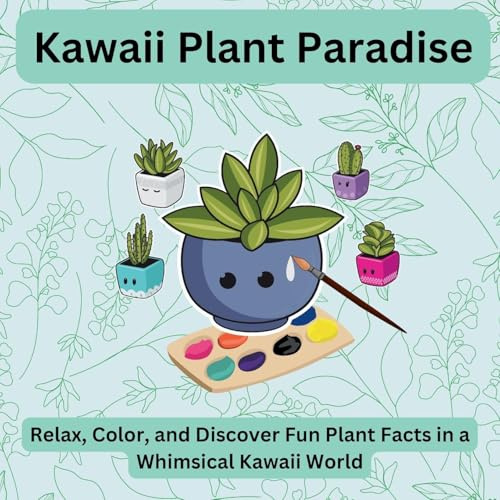 Kawaii Plant Paradise: Relax, Color, and Discover Fun Plant Facts in a Whimsical Kawaii World | The Perfect Coloring Escape for Plant Lovers-Relax, Create, and Learn Fun Facts!