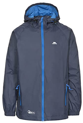 Trespass Damen Kompakt Zusammenrollbare Wasserdichte Regenjacke Qikpac Jacket, XL, UAJKRAI10001_NA1XL Blau (Navy)