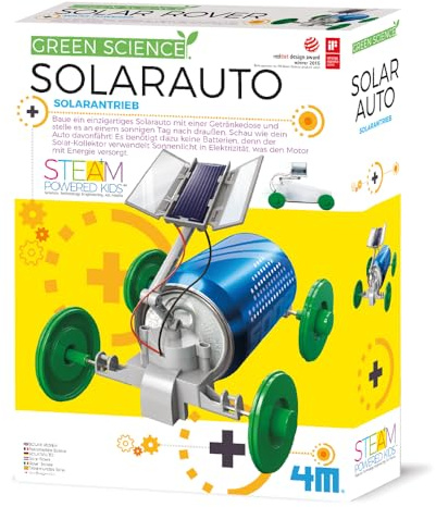 4M Green Science Solarauto Kit – Umweltfreundliches, Solarbetriebenes Lernspielzeug für Kinder, Physik Wissenschaftskit