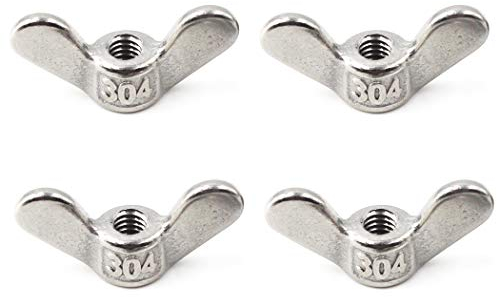 Flügelmutter-Set aus 304 Edelstahl, M10, Flügelmuttern, Handdrehverschlüsse, Hardware, 4 Stück