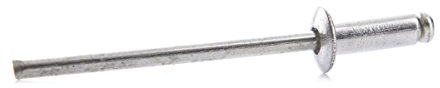 100 Stück Blindnieten 4,0 x 16mm Popnieten Standart Alu/Stahl Flachkopf Nieten