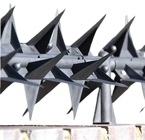 Stegastrip® FENCE & WALL SPIKES - 2.5m + Posts - Security Anti-Climb Deterrent for Cats, Foxes, Birds & Intruders – Plastic Fence Toppers, Weatherproof & UV Resistant, 60mm High Spikes, Made in the UK