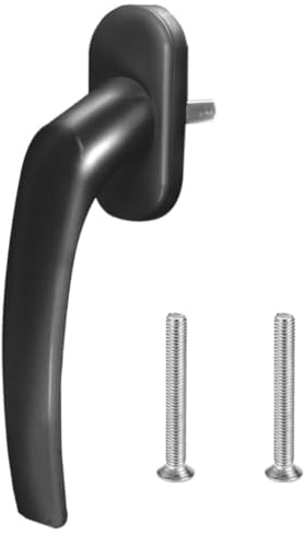 Premium Aluminium Fenstergriff Victory - Metall Sockel, Farbe:Schwarz RAL 9005, Stiftlänge:45mm