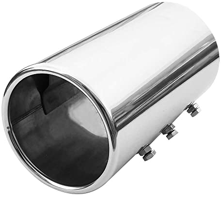 Auspuff Endschalldämpfer Edelstahl Chrom