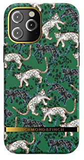 Richmond & Finch Hülle Kompatibel mit iPhone 12 Pro Max, Grüner Leopard Gehäuse, 6.7 Zol, Komplett Schützende Handyhülle