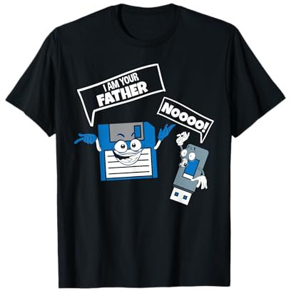 Disquette USB Père et fils rétro ordinateur Geek cadeau Nerd T-Shirt