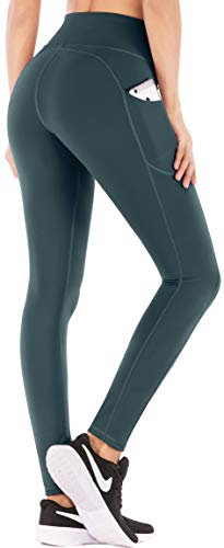 IUGA Sport Leggings Damen mit Taschen, Tummy Control, Sporthose Damen High Waist 4 Way Stretch Yogahose mit Taschen