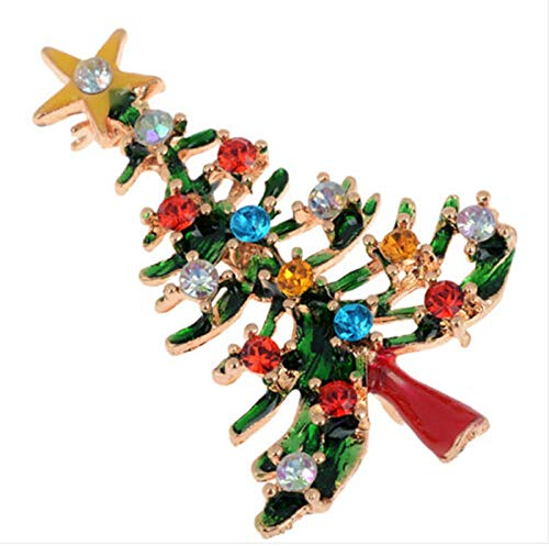 YUNHOME Brosche Clips Broschen Anstecknadeln Anstecknadel Weihnachtsbaum Broschen Für Frauen Strass Inlay Schmuck Festival Brosche Pins Guter Geschenk Winter Hut Kappe Brosche