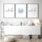 marca generica Nordic Inhale Exhale Letters Poster Print Blue Floral Canvas Painting Zen Wall Art Lotus Flower Bilder Living Room Decor Unframed-40x50cmx3