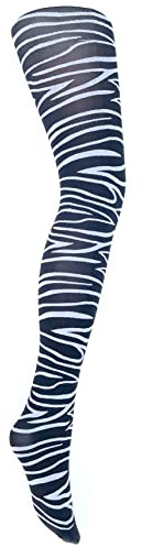 MYSASI Womens's Tights Zebra Pattern 70 Denier Size.M