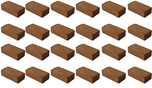 24 x Novatool Humusziegefein l 192 Liter | 650g 20x5,5x10 Terrarium Bodengrund Kokoserde Terrarium Reptilien Zubehör Kokoschips Kokos einstreu Meerschweinchen Substrat Schildkröten Frosch Kokoshumus
