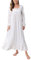 Soft Nightgowns for Women Knit Cotton Victorian Long Sleeves Ladies Full Length Nightdress with Pokckets (Lilac Rose, M)