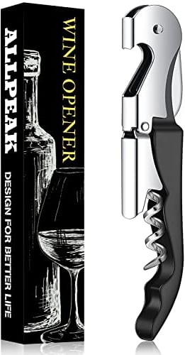 Tire Bouchon Limonadier Professionnel Sommelier - Allpeak 1PC Tire Bouchon Professionnel, Couteaux de Sommelier en Acier Inoxydable Avec Décapsuleur et Coupe-Capsule, Qualité Hôtel et Restaurant