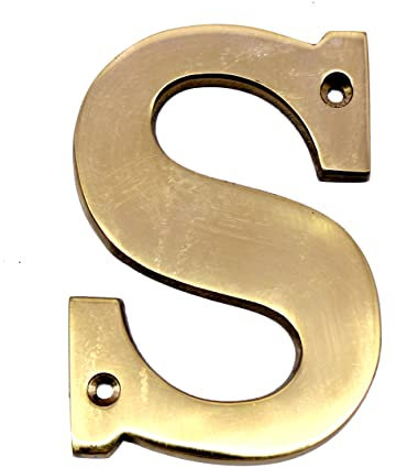 esplanade Brass House Hotel Door Name - Wall Door Plaque Alphabet Letter Z - 4 Inches (S Alphabet - 4)