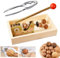 Manual Nut Crackers Opener Tool with NutCrackers Chestnut Opener Heavy Duty Adjustable Nutcracker Tongs Walnut Cracker Plier Opener for Macadamia Walnuts Chestnuts Pecans Hazelnuts Almonds