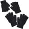 AIEX 2 Paar Unisex Halbfingerhandschuhe, dehnbare, wärmere Fingerlose Handschuhe, Winter-Strickhandschuhe für Damen und Herren, Winter, Kaltes Wetter