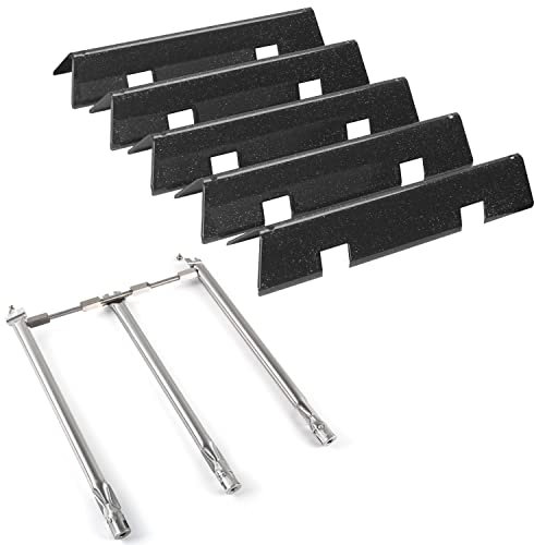 7636 Flavorizer Bars und 69787 Grillbrenner-Ersatzteile für Weber Spirit II & I E310 E320 S310 S320, Spirit S315, 15,3 Zoll Flavorizer Bars und Brennerrohr-Set für Weber Spirit 310 Serie Grillteile