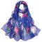 FAIRYGATE Schal Bunt Schal Blau Damen Seidenschal Elegant Stola Chiffonschal für Hochzeits Kopftuch Abendkleid Festliche Multifunktionstuch A5212