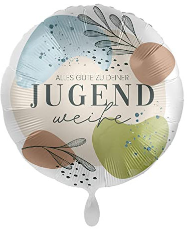 Folienballon zur Jugendweihe Luftballon Jugendweihe Ballon Deko Jugendweihefeier ungefüllt Ballongas geeignet