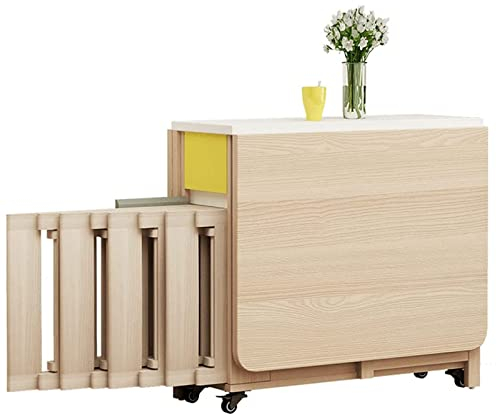Ausziehbares Tischset, klappbarer Holz-Esstisch mit 4 Stühlen, platzsparender Drop-Leaf-Tisch, kompakter, vielseitiger Schreibtisch für das Esszimmer in der Küche, in einem kleinen Apartment