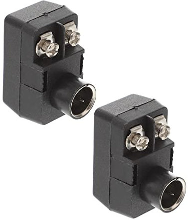 Mikikit 4 Stück Adapter 75-300 Ohm Anpassung Passender Antennenanschluss Antennenanpassung 75-300 Ohm Kabelanschluss Off-air-tv-antenne Fernsehantenne Set-top-Box Plastik Baron