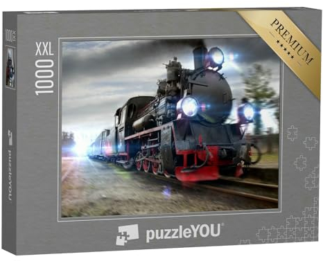 Puzzle 1000 Teile XXL „Rauchende Dampflok“ – aus der Puzzle-Kollektion Lokomotive