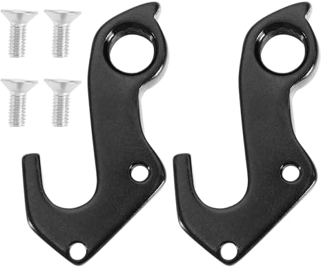 YINETTECH 2 x Fahrrad Heckhaken Schaltwerk Hinterrad Mechanischer Schalthaken Aluminiumlegierung mit 2 Schrauben Kompatibel mit Focus Schwarz